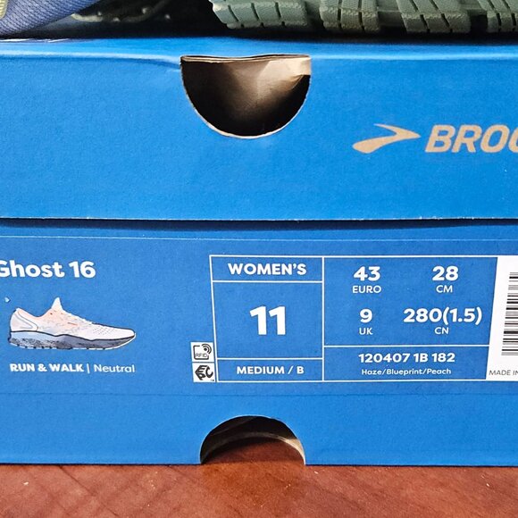 Brooks Ghost 16 Women's Running Walking shoes - Size: US 8.5M and US 11M - Picture 7 of 7
